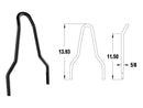 Round Sissy Bar Upright Black - W: 8.75" x H:13.93"