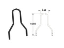 Mini Lowboy Sissy Bar Upright Black - W:11" x H:14.94"