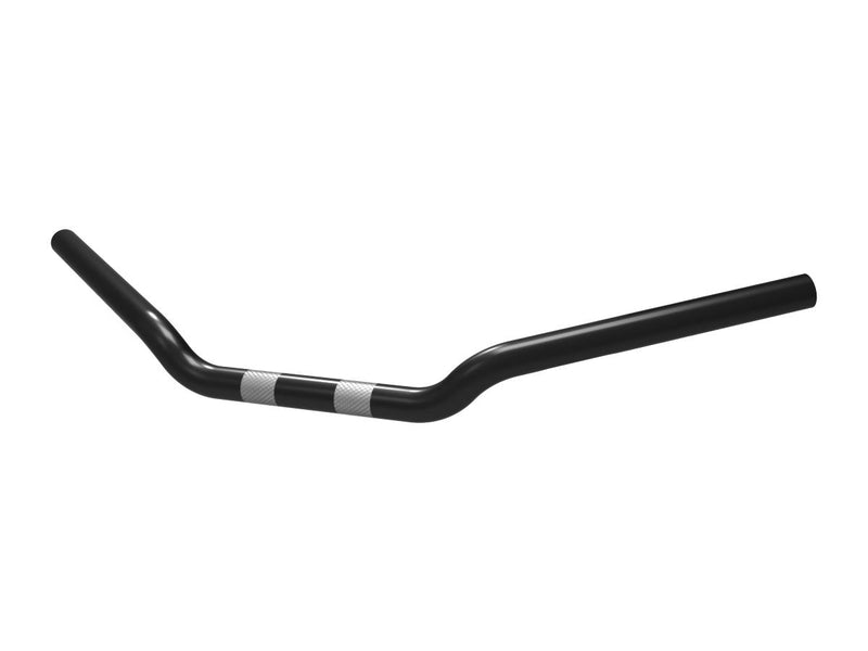 Low-Rise Drag Handlebar Black Powder Coated - 1 Inch