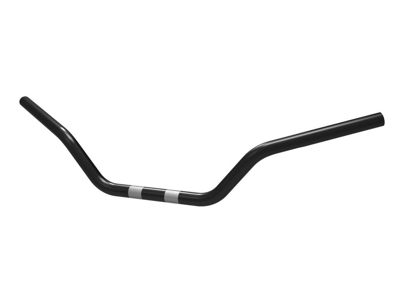 Bad Boy Style Handlebar Dimpled Black Powder Coated Throttle Cables - 1 Inch