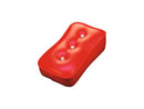 EZ Deluxe Suction Pillion Pad With Chrome Buttons Red