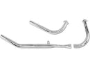 3 Pieces Upsweep 48-69 Big Twin With STD Heads Headers Chrome - 1.75 Inch