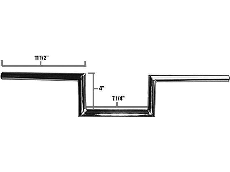 60s Wide Style Dimpled Handlebar - 4 x 1 Inch