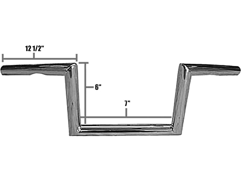 60s Narrow Style Dimpled Handlebar - 6 x 1 Inch