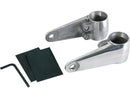 Fork Side Mount Headlight Bracket Two Brackets & Rubber Adjusting Gaskets Chrome