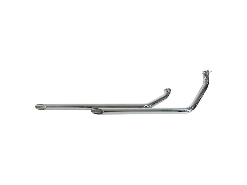 Shovel Shotgun Slash Cut Drag Pipes Chrome - 1.75 Inch