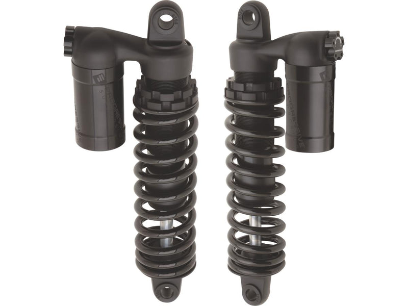 970 Series Piggyback 12" Twin Shocks Flat Black