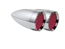 Beacon 1 LED Smooth With Red Lens 2 Wire