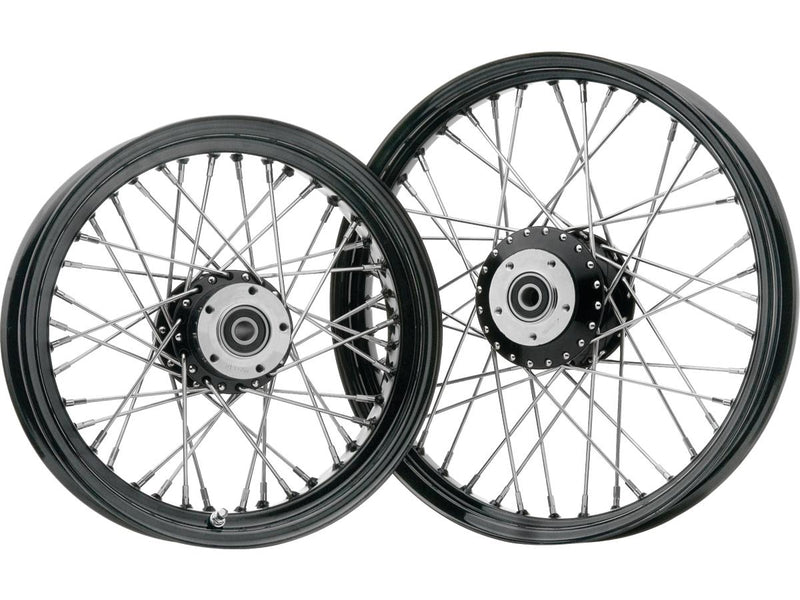 60-Spoke SD Black Wheels - 21 x 3.50 Inch