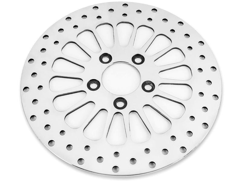 Super Spoke Front Brake Rotor Stainless Steel Polished - 11.8 Inch