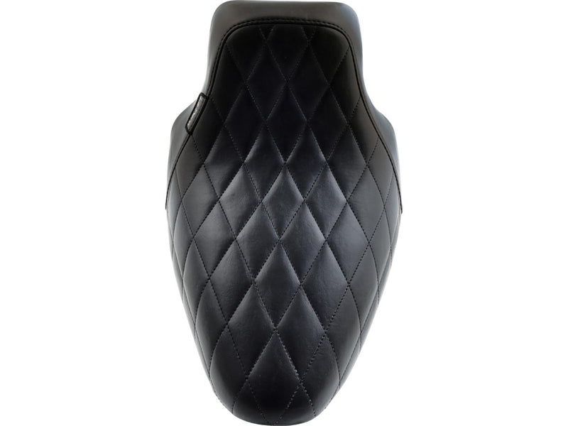 Bare Bones Diamond Stitch Solo Seat Black Vinyl For 84-99 Softail