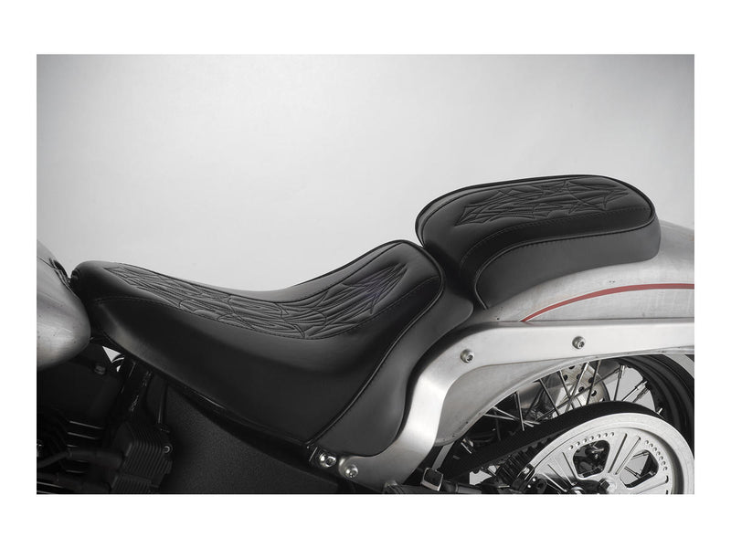 Hot Rod Series OL32 Diamond Pillion Pad Black Vinyl For 84-99 Softail