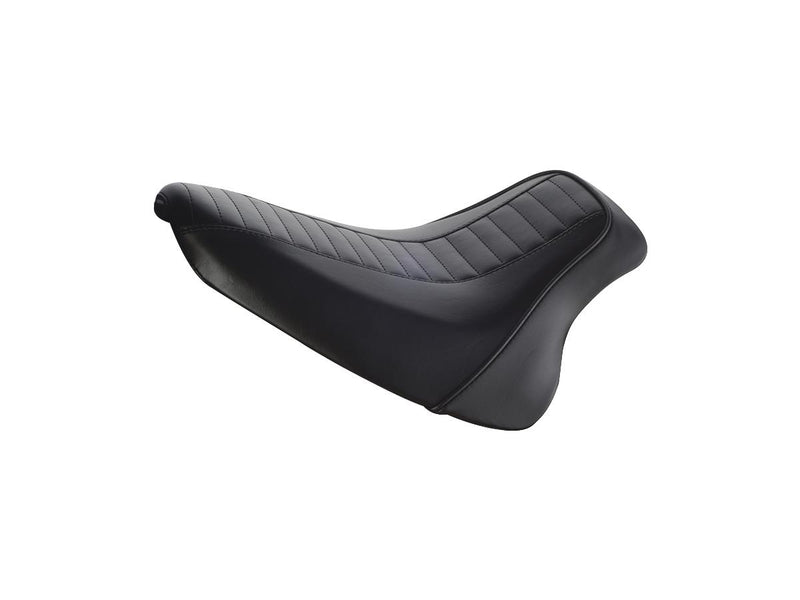 Bare Bones Daddy-O Solo Seat Black Vinyl For 08-17 Softail