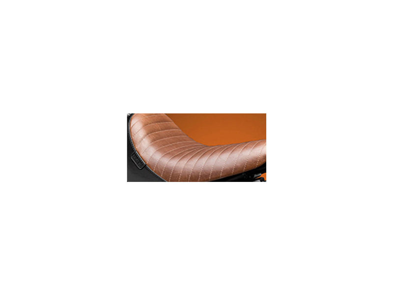 Bare Bones Solo Seat Pleated Stitch Brown Vinyl For 96-03 Dyna
