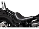 Bare Bones Solo Seat Pleated Stitch Black Vinyl For 11-12 FXS, 12, 14-15 FLS