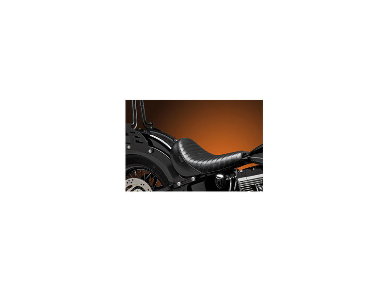 Bare Bones Solo Seat Pleated Stitch Black Vinyl For 11-12 FXS, 12, 14-15 FLS