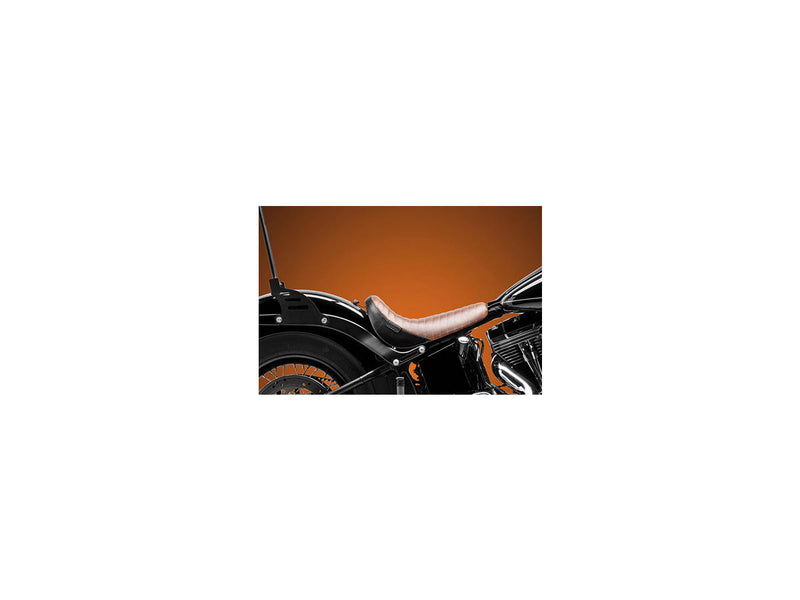 Bare Bones Solo Seat Pleated Stitch Brown Vinyl For 11-12 FXS, 12, 14-15 FLS