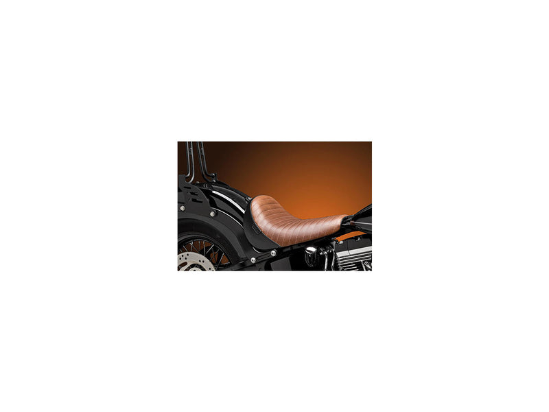 Bare Bones Solo Seat Pleated Stitch Brown Vinyl For 11-12 FXS, 12, 14-15 FLS