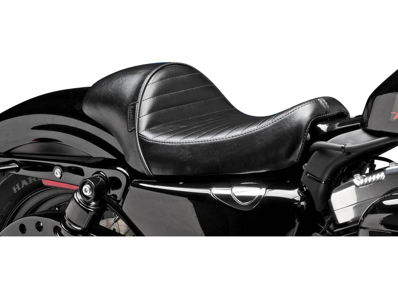 Stubs Cafe Pleated Stitch Seat Black Vinyl