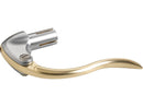 Retro Line Inverted Hand Control Chrome With Satin Brass Lever Chrome Satin - 1 Inch