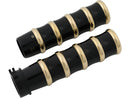 Vintage Grips For Retro Inverted Controls Black Aluminium & Brass