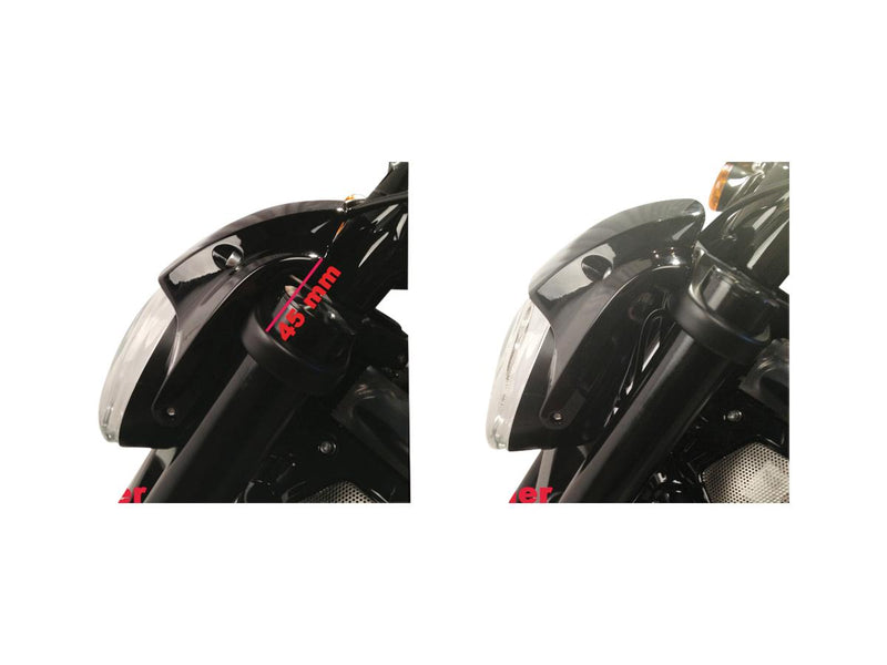 V-Rod Headlight / Front Mask Relocation Kit Black