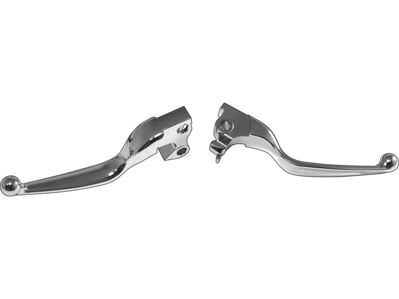 Ergonomic Hand Control Levers Smooth Chrome Cable Clutch For 14-20 Sportster