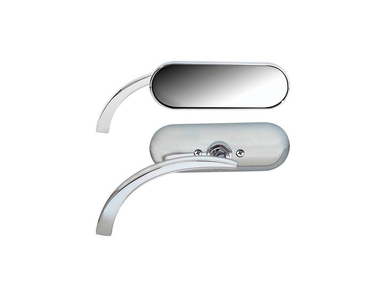 Mini-Oval Micro Left Mirror Chrome