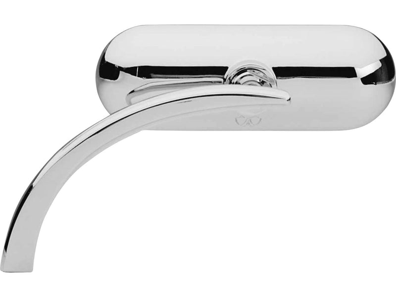 Mini-Oval Micro Left Mirror Chrome