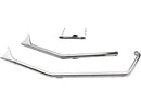 Upsweep Fishtail Pipe Set Evolution Softail Chrome - 1.75 Inch