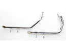 Sportster Staggered Dual Drag Pipes Slash Cut Chrome - 1.75 Inch
