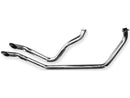 Gooseneck 2-Piece Drag Pipes Shovel Engine In Rigid Frame Chrome - 1.75 Inch
