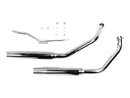 FX Shovel Tapered Dual Slash Cut Exhaust System Chrome - 1.75 Inch