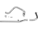 Single Cross-Over Shovel Headers 3 Pieces Front Squish Chrome - 1.75 Inch