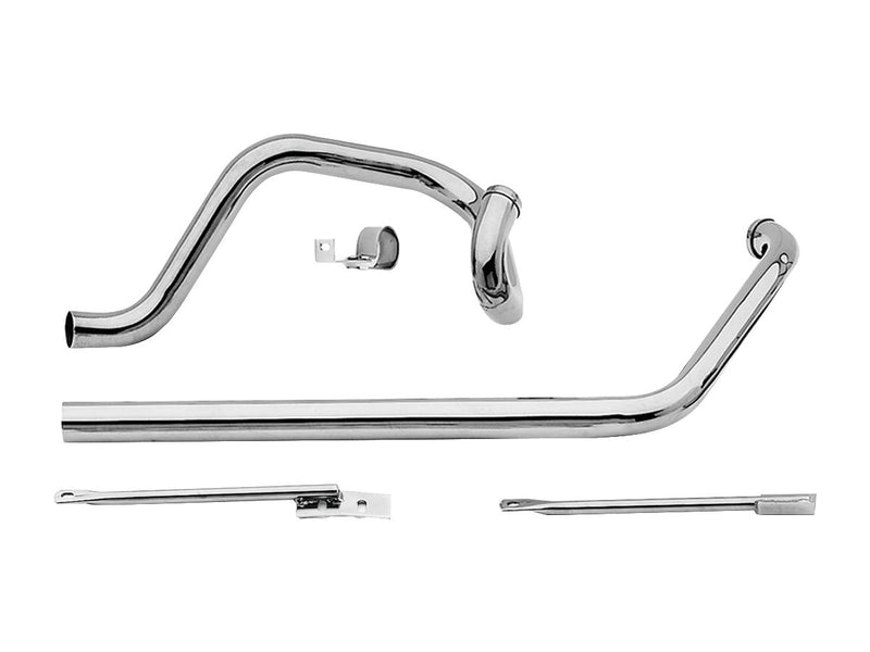 Independent Dual Softail Headers Chrome - 1.75 Inch 95-99 Softail