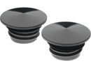 Peaked Low Profile Stainless Steel Gas Cap Set Black