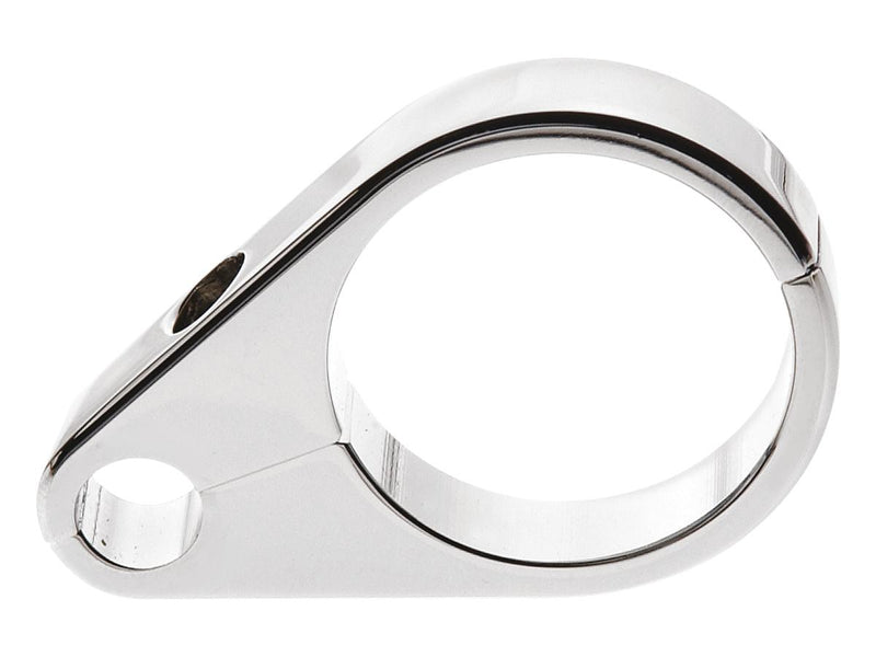 Cable Clamp For Clutch Cable And 1 1/2 Inch Diameter Tubing Chrome