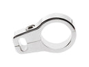 Cable Clamp For Dual Throttle Cable And 1 Inch Diameter Tubing Chrome