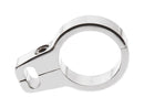 Cable Clamp For Dual Throttle Cable And 1 1/4 Inch Diameter Tubing Chrome