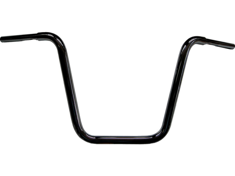 H400 Fat Ape Hanger 5 Hole Handlebar Black Throttle By Wire - 1-1/4 Inch