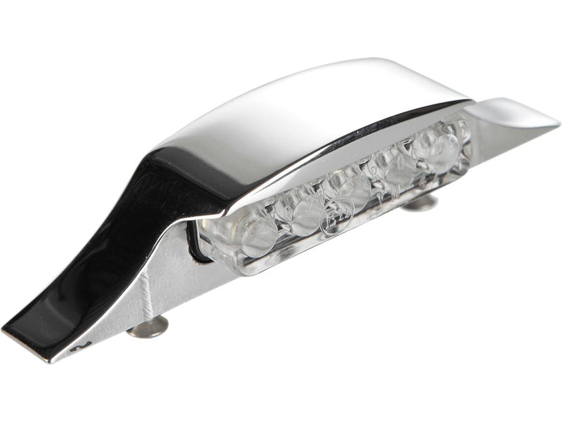 Down & Inside LED License Plate Light Aluminium Polished