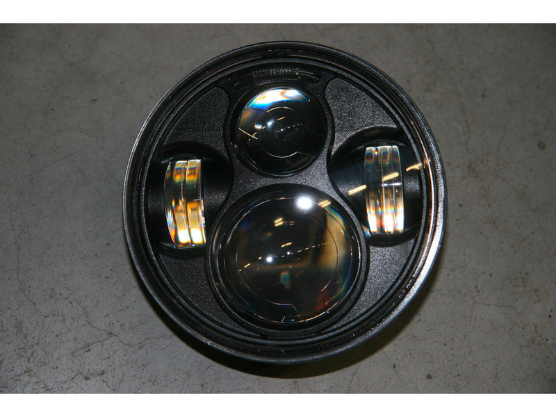 LED Insert For Driving On The Left Side Of The Road RHD Black - 5-3/4 Inch
