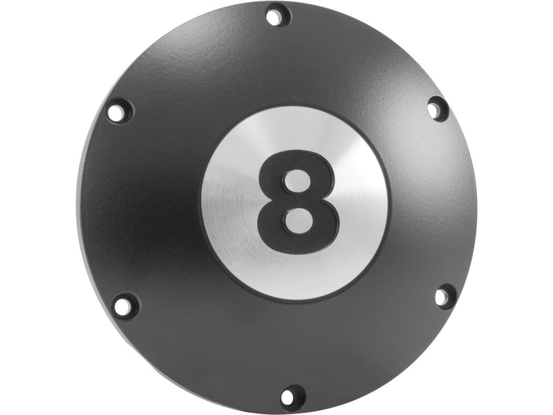 8-Ball Derby Cover 6-Hole Black Satin
