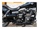 Bomb V2 Exhaust System Polished Smooth Heat Shield & Adjustable High End Cap Black 4" For 07-16 Dyna