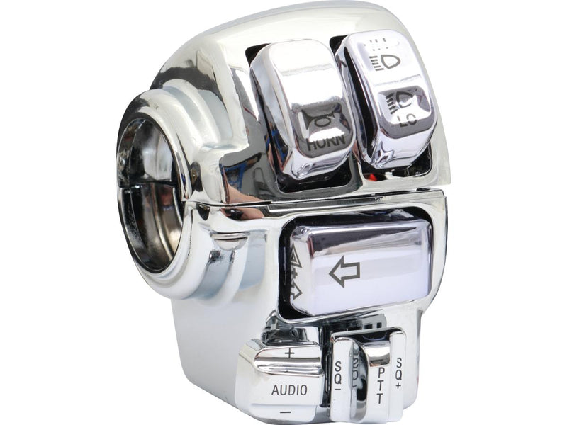 Backlit Hand Control Switch & Housing Kit With Audio & Cruise Control Chrome