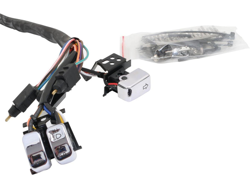 Backlit Hand Control Switch & Housing Kit With Audio & Cruise Control Chrome