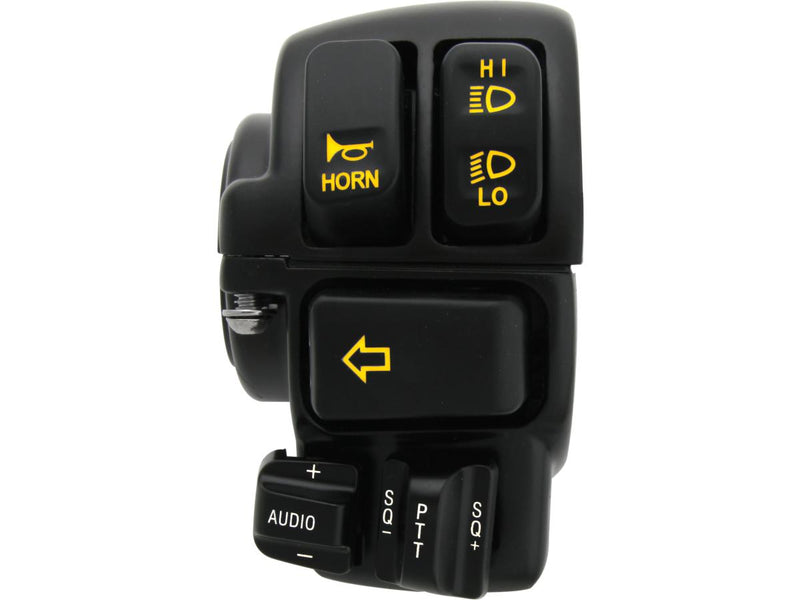 Backlit Hand Control Switch & Housing Kit With Audio & Cruise Control Black