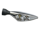 Micro Rhombus Extreme LED Turn Signal Front Left / Rear Right Chrome Clear LED