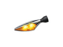 Micro Rhombus Extreme LED Turn Signal Front Right / Rear Left Chrome Clear LED