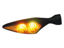 Micro Rhombus Extreme LED Turn Signal Front Right / Rear Left Black Clear LED